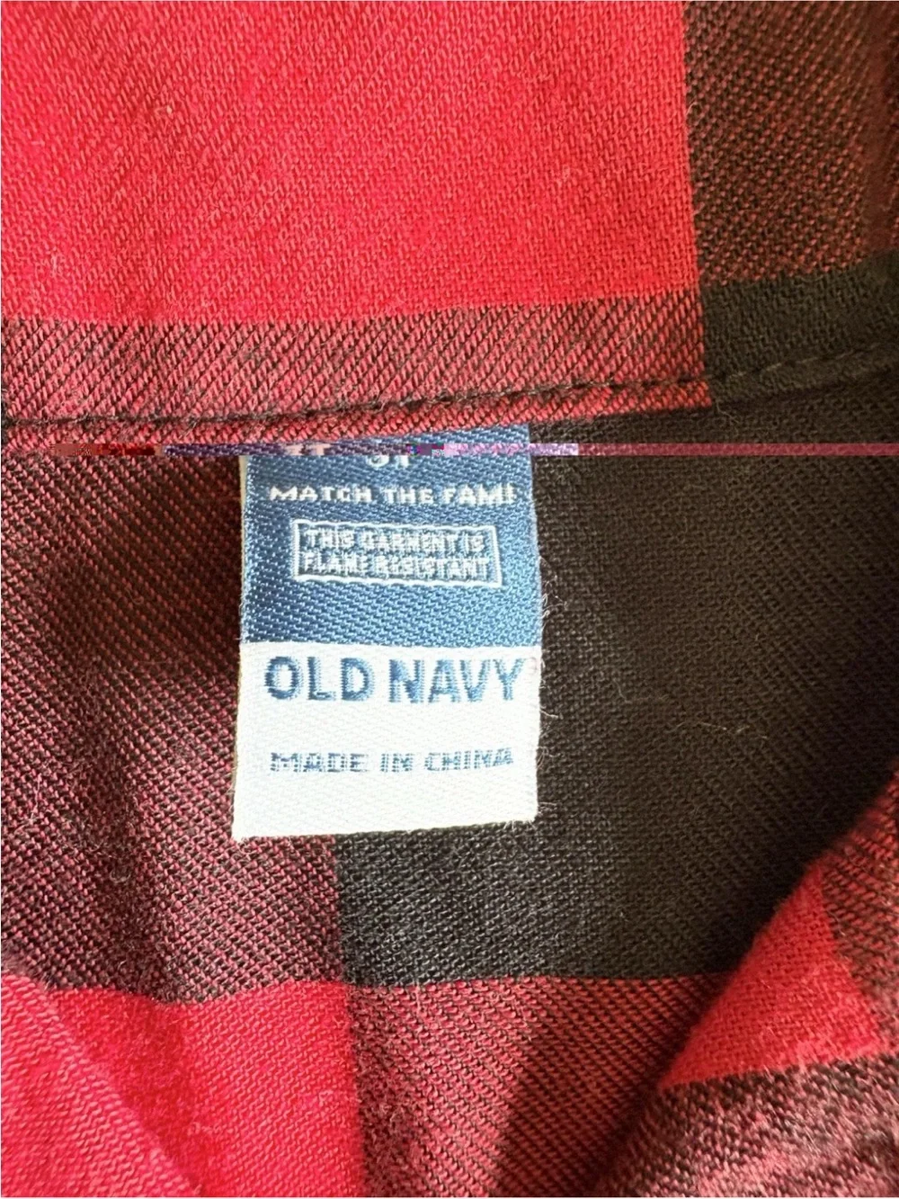 Old Navy Red and Black Buffalo Plaid Kids Pajama Set 3T Matching Family